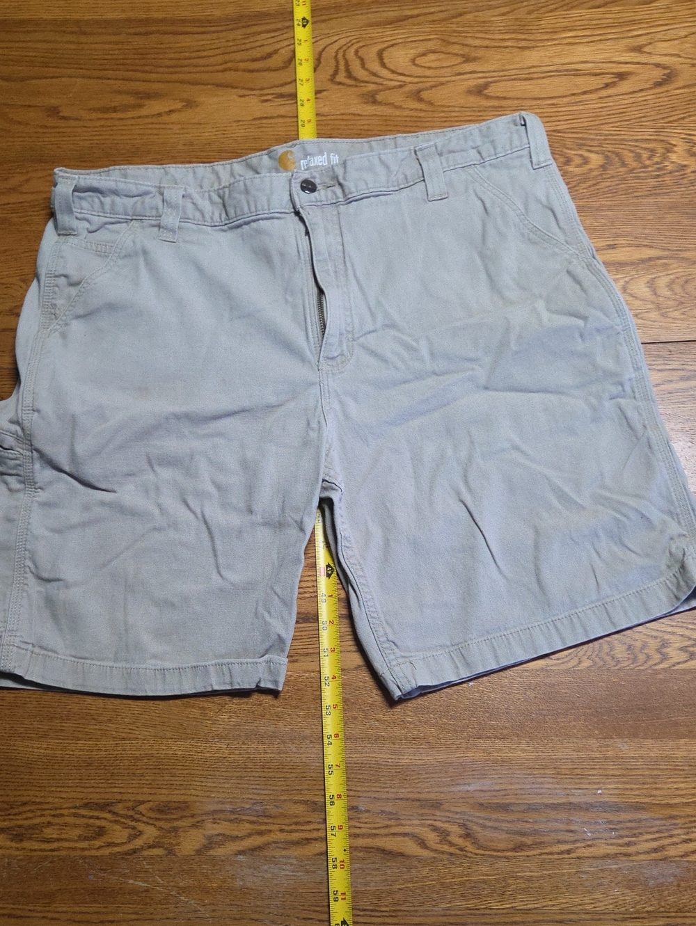 Carhartt Men's Flat Front Shorts in Light Gray